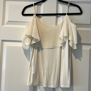 Ivory Cold Shoulder Top Size XS